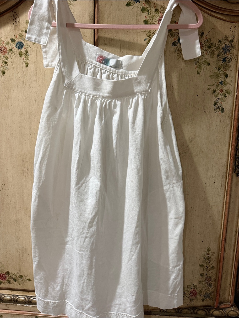 White Girls' Tie-Strap Sundress Top - Brand Unspecified
